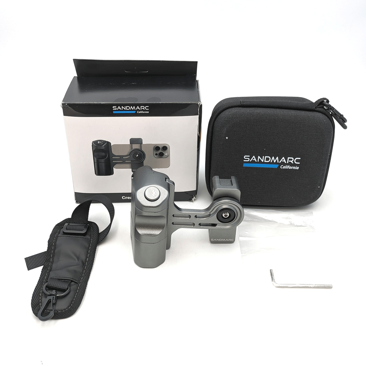 Sandmarc Creator Grip for Picture Taking on the iPhone Camera, Silver,  (SM-512)