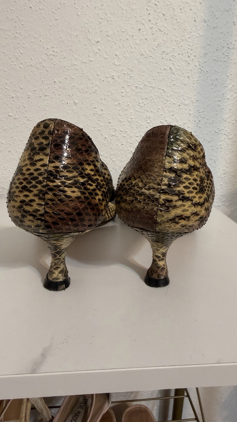 Rare Manolo Blahnik Genuine Python Kitten D’Orsey… - image 3