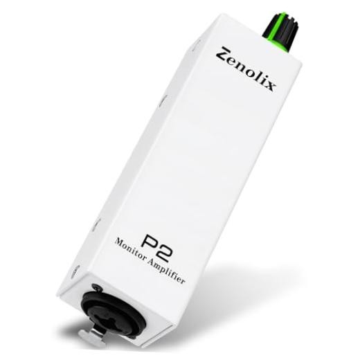 P2 Portable in Ear Monitor Amplifier, Headphone Amp with XLR/TRS Inputs White