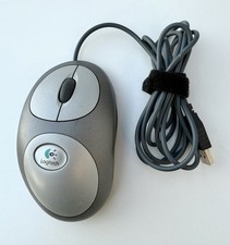 Logitech Mouseman Dual Sensor Optical USB Wheel Mouse M-BL63B Corded Read