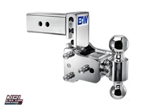 B&W TS20037C Tow & Stow 2-Ball Chrome Hitch – 5″ Drop / 4.5″ Rise