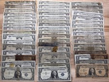 Lot of 51x 1935 & 1957 CULL $1  SILVER CERTIFICATE Notes *SCARCE OLD BILLS*