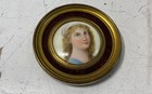 Signed Rochat Antique Miniature Portrait Painting Pair Female Portraits 19th C — photo 2