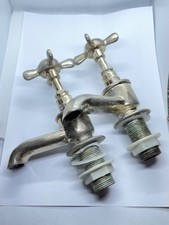 Coppia di rubinetti da bagno placcati shabby chic Lefroy Brooks