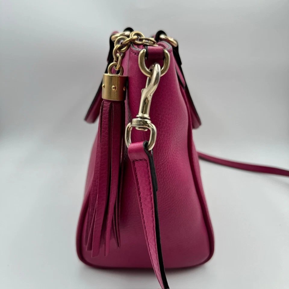 Authentic GUCCI Soho Pink Handbag Crossbody Shoulder Bag Marmont Fringe Tassel - Image 3 of 4