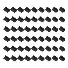 0.5 Inch USB Type A Dust Plug, 60 Pcs Anti Dust Plug Cover Female End, Black