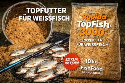 Lockfutter Angelfutter 10kg Wetkampfutter TopFish 3000 Rotaugen Brassen 2,95 /kg