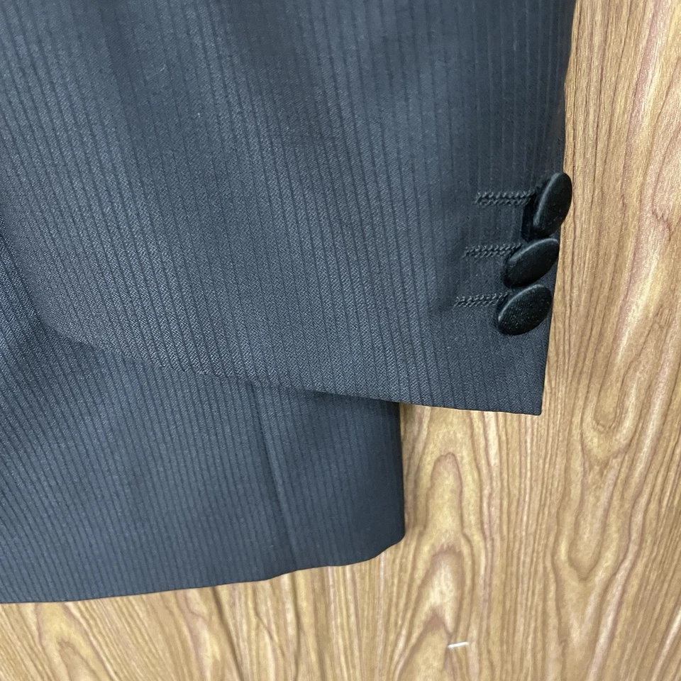 Traje de Esmoquin Pal Zileri Hecho en Italia 2 Piezas Para Hombre 48L Delgado 40x30 Negro Lana Zegna Foto 4 de 4