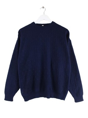 vintage womens 90s jumper blue L