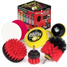 Heavy Duty Nylon Bristle Brush Cleaning Supplies with All Purpose Cleaner Pas...