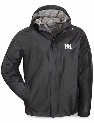 Helly Hansen Helly Tech Protection Men s Black Hooded Full Zip Rain Jacket L