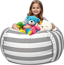  Plush Toy Storage Bean Bag Chair for Kids Extra Large 38-Inch Bean Bag Chair