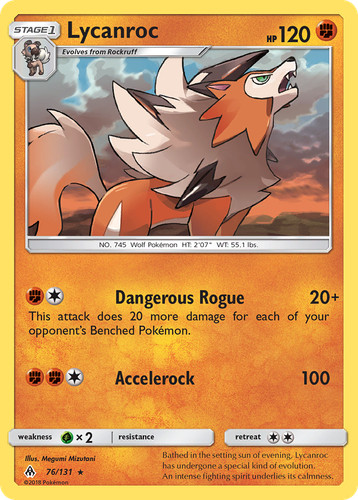 Lycanroc 76/131 - Forbidden Light - Pokemon TCG - NM