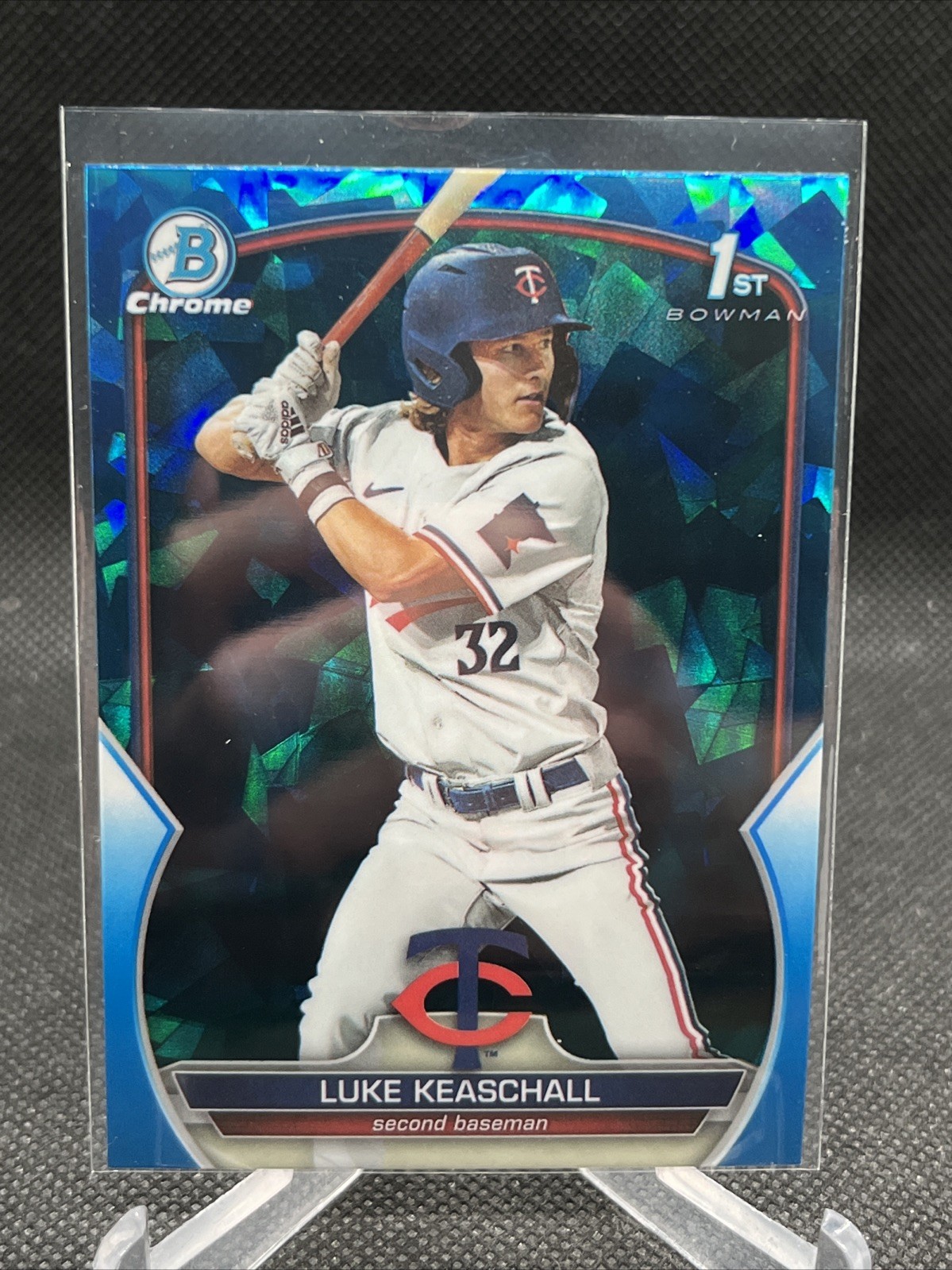 LUKE KEASCHALL 2023 1st Bowman Chrome Draft Sapphire Edition RC #BDC-53 Twins