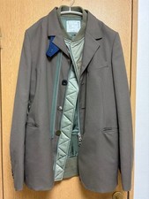 Sacai 21SS Khaki Suiting  MA-1 Jacket Setup, Size 3/1, Excellent Condition