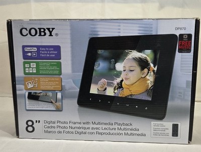 Brand New Coby  DP860 BLK 8  Digital Photo Frame W/ Remote