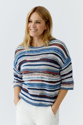Oui  kurzarm-Pullover blau  Art.:0096505  Gr. 40  VP 139,95  