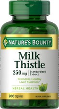 Nature's Bounty Milk Thistle Capsules, Traditionally 200 Count Pack of 1 
