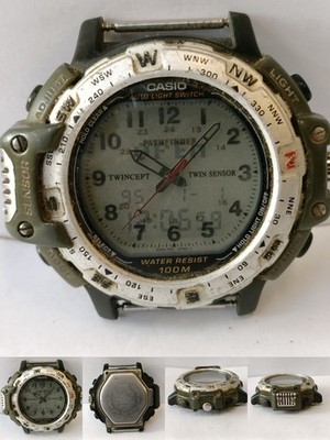 NOT WORKING REPAIR SPARE FOR PARTS CASIO PROTREK TWINCEPT PRT-50 QUARTZ JAPAN