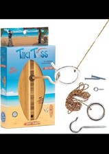Tiki Toss Ring Toss Game for Adults  Kids - Hook and Ring Games with String