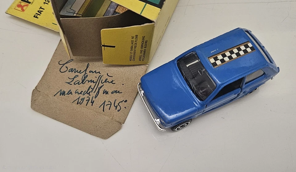 POLITOYS POLISTIL E40 FIAT 126   - 1/43 - ORIGINAL BLUE FRANCIA RARE - Immagine 4 di 4