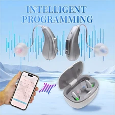 Bluetooth APP Hearing Aids For Seniors Rechargeable Noise Cancellation Music