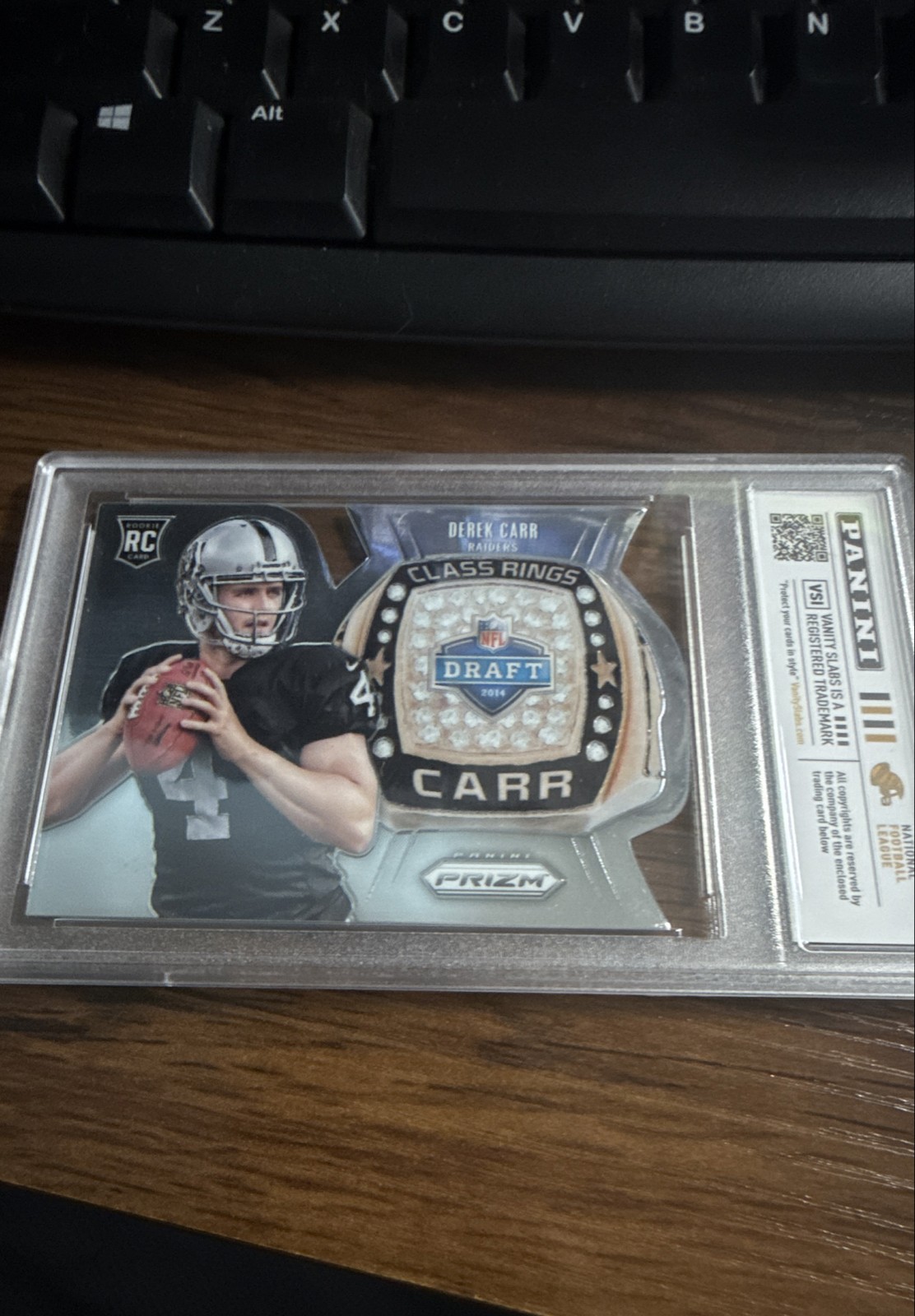 2014 Panini Prizm - Class Rings Derek Carr #CR4 Silver Prizm