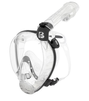 CRESSI Prince Full Face, Vollgesichts-Schnorchelmaske, Schnorcheln, M/L, Schwarz
