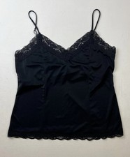 Vtg Sz L 14-16 Lingerie Camisole Top Lace Goth Coquette Nylon Envision Avenue