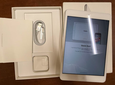 Apple iPad mini 2 Wi-Fi 32GB ME280LL/A A1489 Silver Opened box w Pack/Accessoris