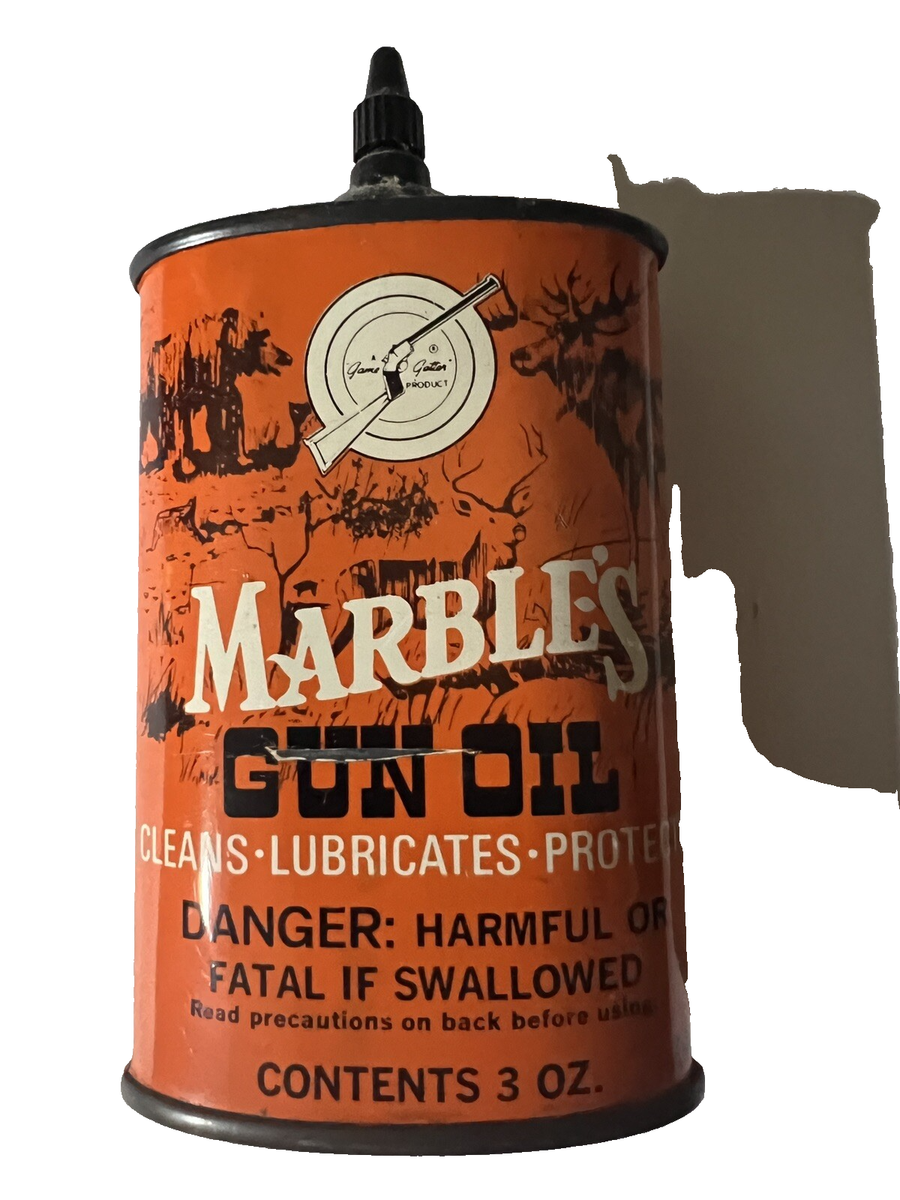 VINTAGE MARBLES GUN OIL TIN CAN OILER 3OZ | eBay