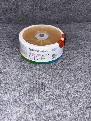 New and Sealed Memorex Cool Colors CD-R 25 Pack 52X 700MB 80min
