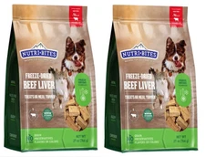 Canature NutriBites Freeze Dried Beef Liver, Dog and Cat Treat 27oz, 2-pack