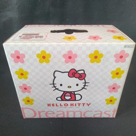 SEGA Dreamcast HELLO KITTY PINK Console set (HKT-3000),Pad,Keyboard,Box, Working