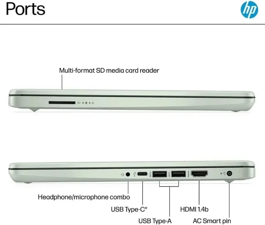 HP 14" Student-Laptop Intel Processor N150 3.6GHz 16GB RAM 128GB UFC Computer - Image 2 of 4