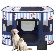 Dog Play Pen Indoors, Pink Crate, Dog Pen,Portable Foldable Playpen Indoor fo...