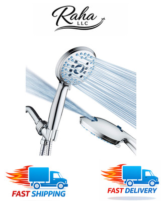 AquaCare High Pressure 8-mode Handheld Shower Head - Anti-clog Nozzles, Built-in