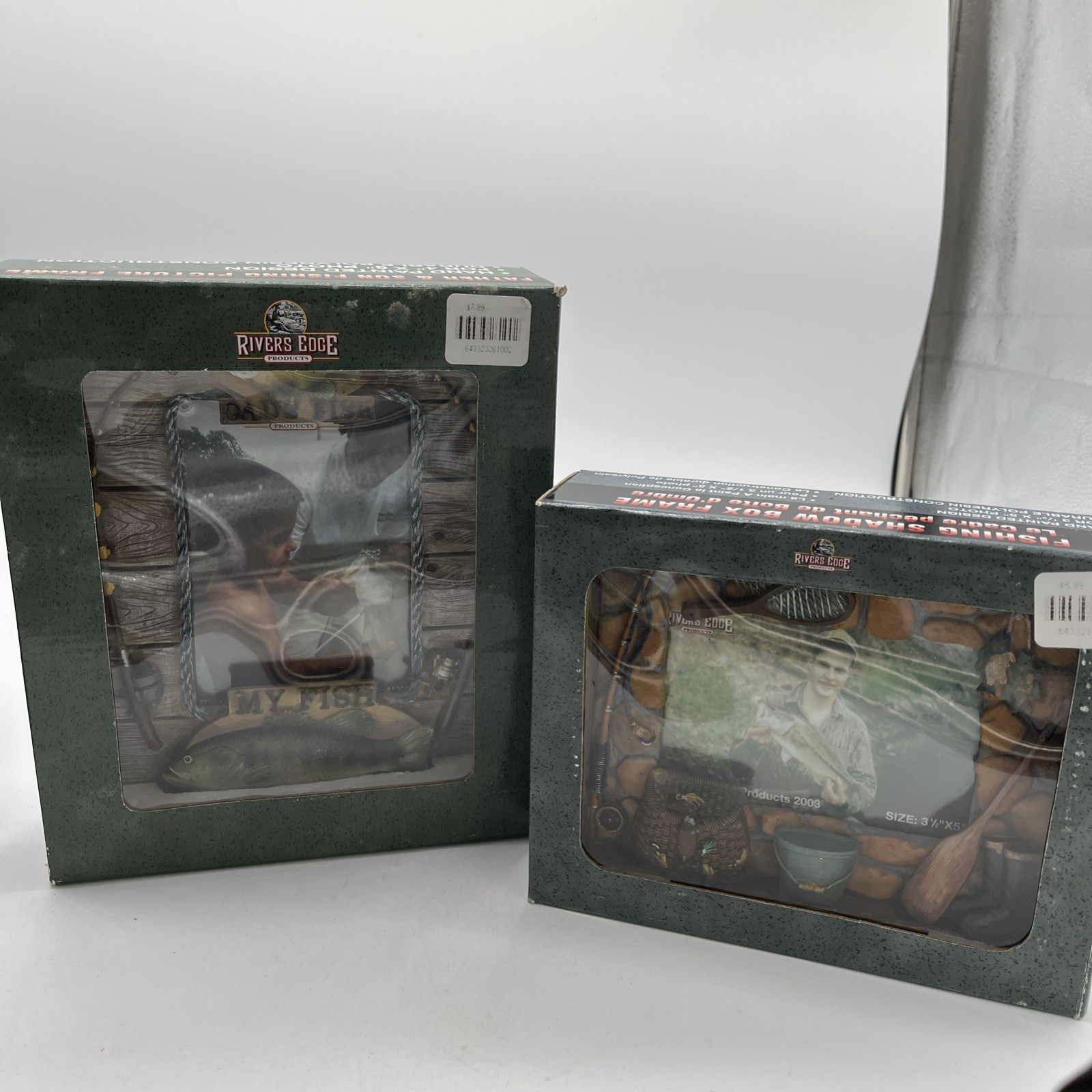 River's Edge Products Picture Frame Set Fishing Dads Fish New In Boxes Dad Gift