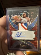 2024-2025 Panini Select Dillon Jones Jersey Patch Auto Red Wave /99