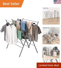 Multi-Purpose Foldable Clothes Drying Rack with Non-Slip Feet for Versatile Use
