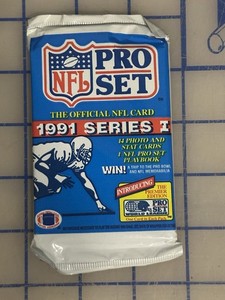 3 Packs 1991 Pro Set Series 1 Football Factory Sealed Packs