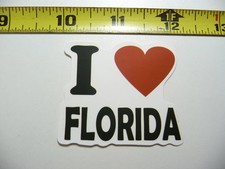 I LOVE FLORIDA HEART SMALL STICKER DECAL TOURISM TOURIST STATE VACATION LAPTOP