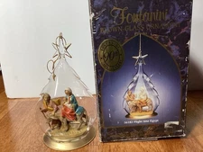 Vtg Fontanini Nativity Flight Into Egypt Blown Glass Christmas Ornament 98903