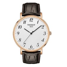 Orologio Uomo Tissot Everytime Big Gent T1096103603200 Cinturino Pelle Marrone