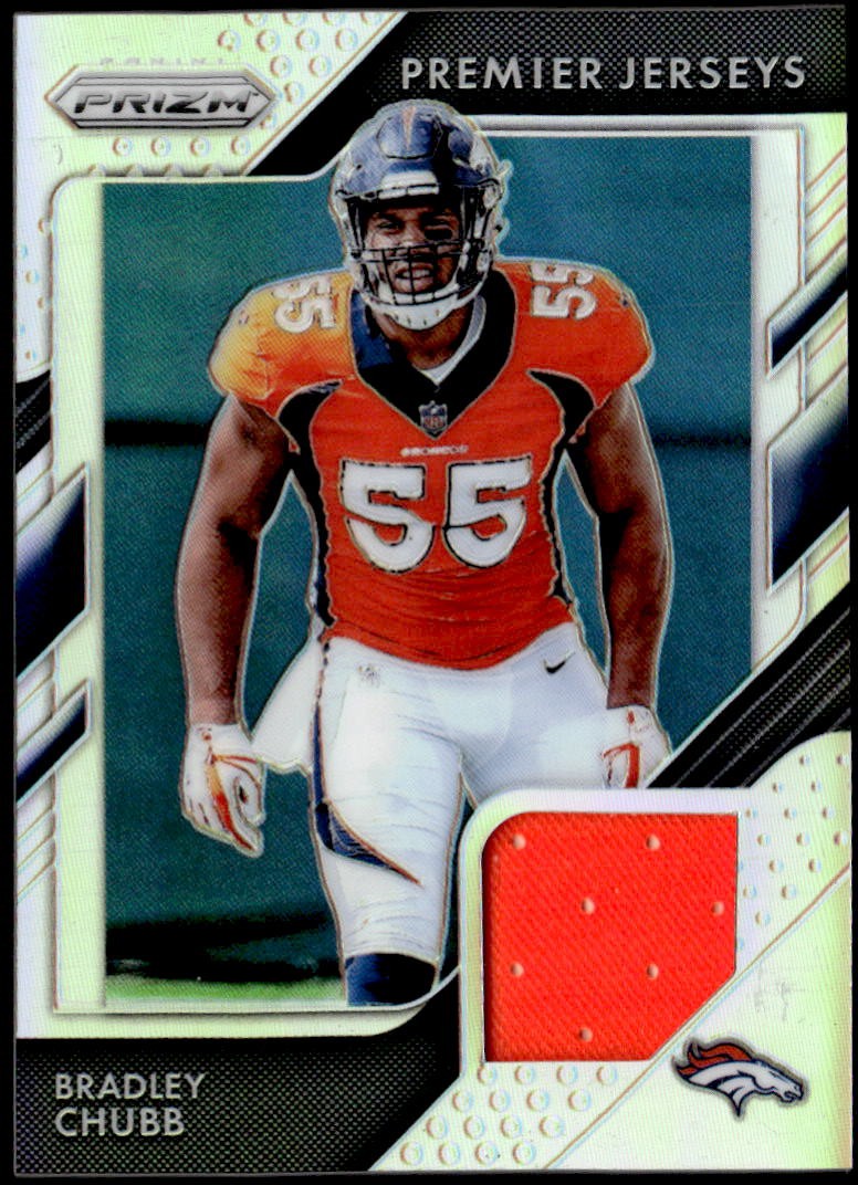 2018 Panini Prizm #PP-4 Bradley Chubb Prizm Premier Jerseys Rookie Silver F5