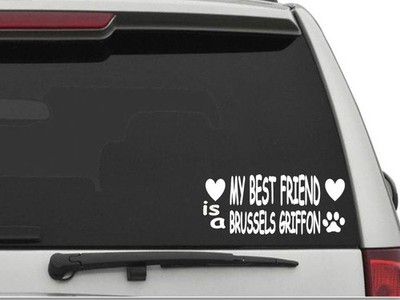 MY BEST FRIEND IS A BRUSSELS GRIFFON Decal Sticker CW1380