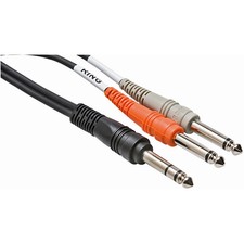 Hosa 1/4" TRS Male to Dual 1/4" TS Y-Cable 4 m