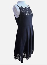 FREE PEOPLE Elegant Black Lace Midi Dress Size S