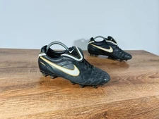 Nike Tiempo Mystic III FG Soccer Cleats Black/Metallic Gold 366180‑018