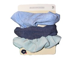 3-Pack Hidden Pocket Zipper Scrunchies Hair Tie Bracelet Travel Storage New